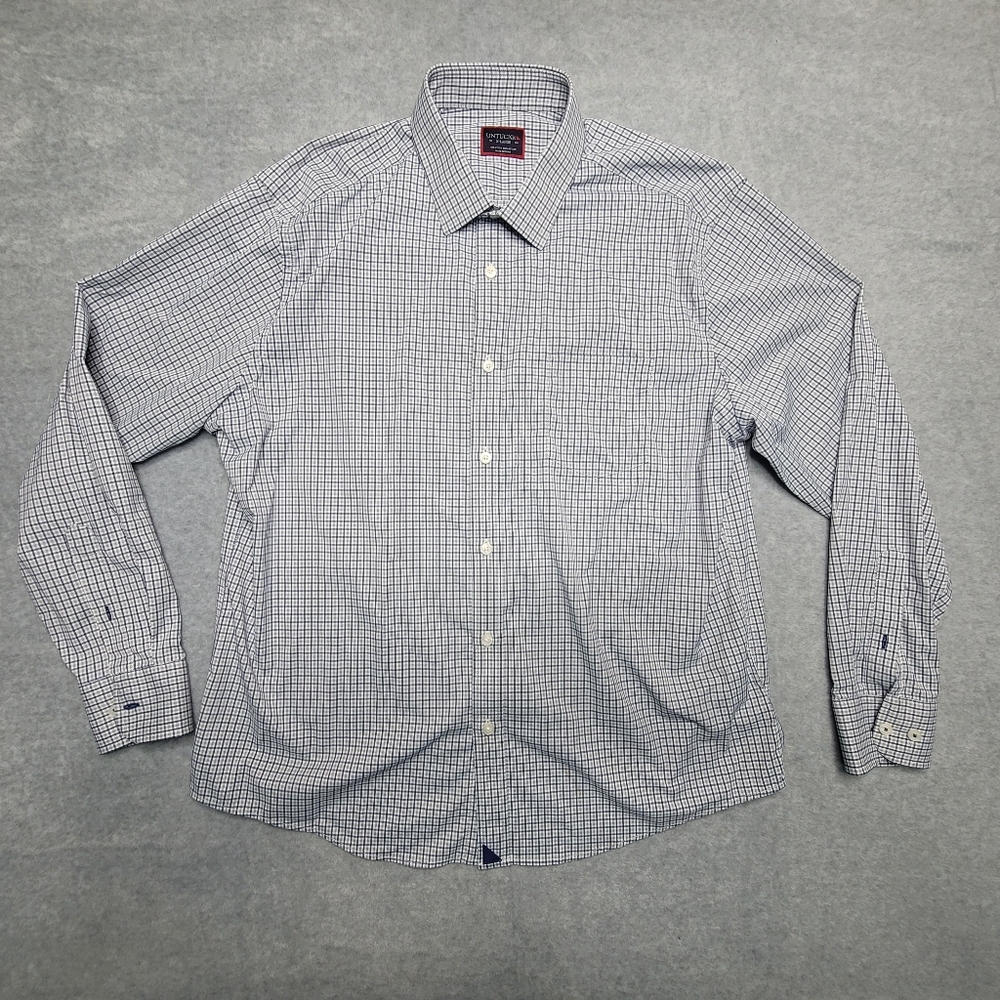 UNTUCKit Shirt Mens XL Check Performance Nylon Stretch